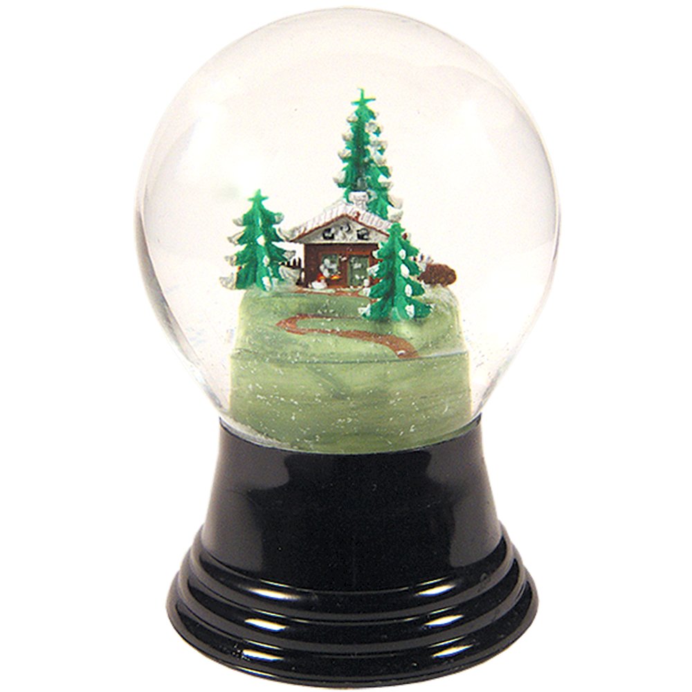 Snowglobe - Medium Chalet With Tree. Picture 1