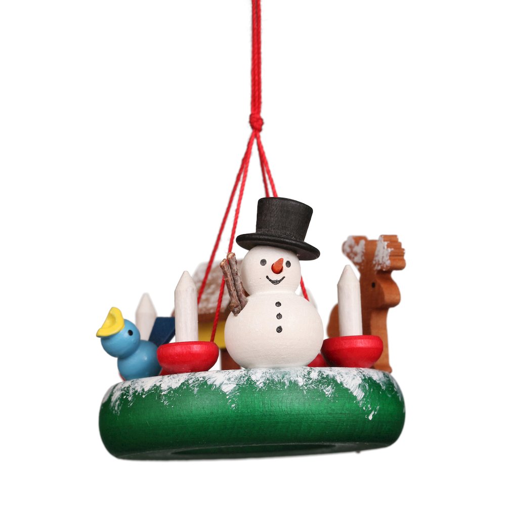 Ornament - Wreath With Snowman. Picture 1