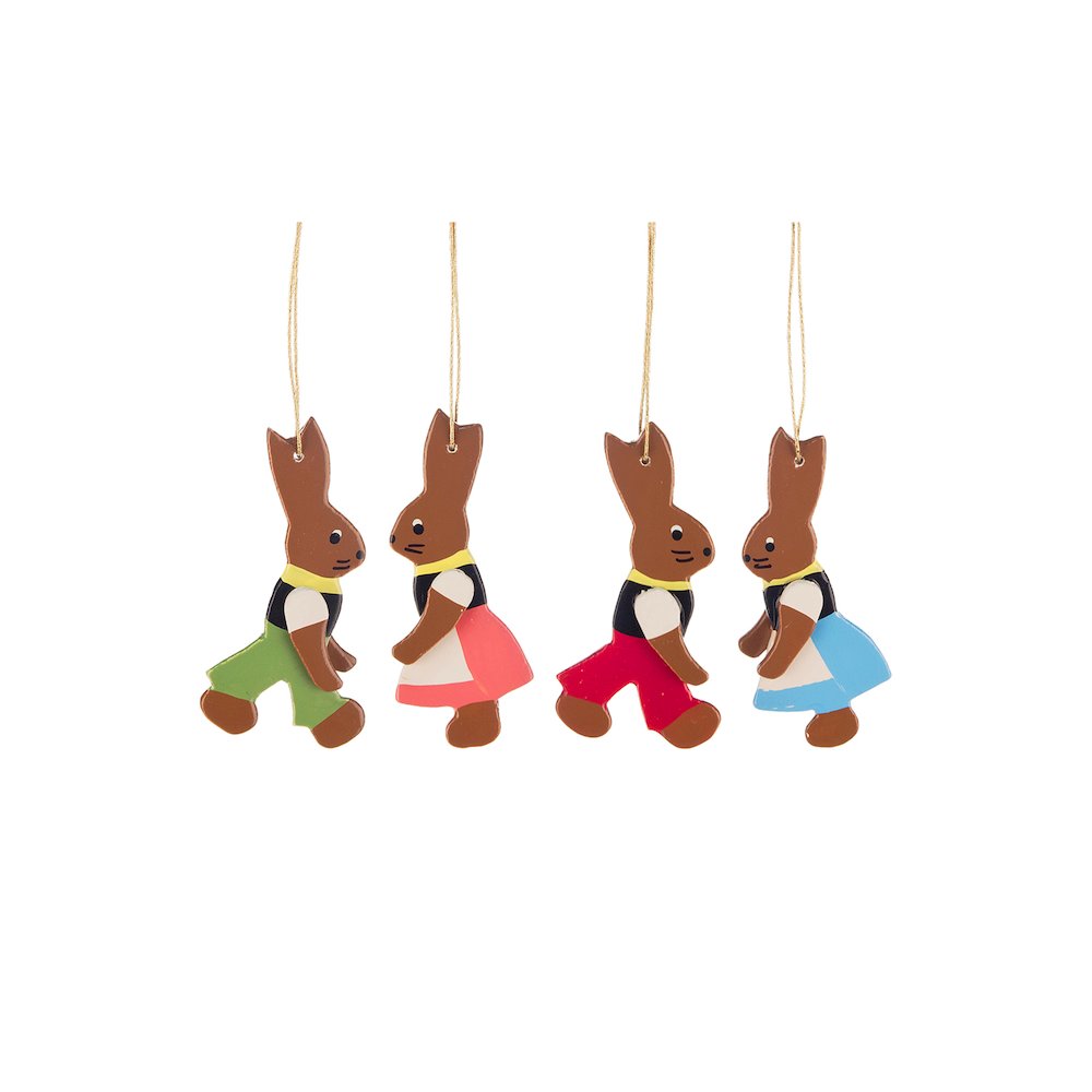 Easter Ornament - Rabbits Set 4. Picture 1