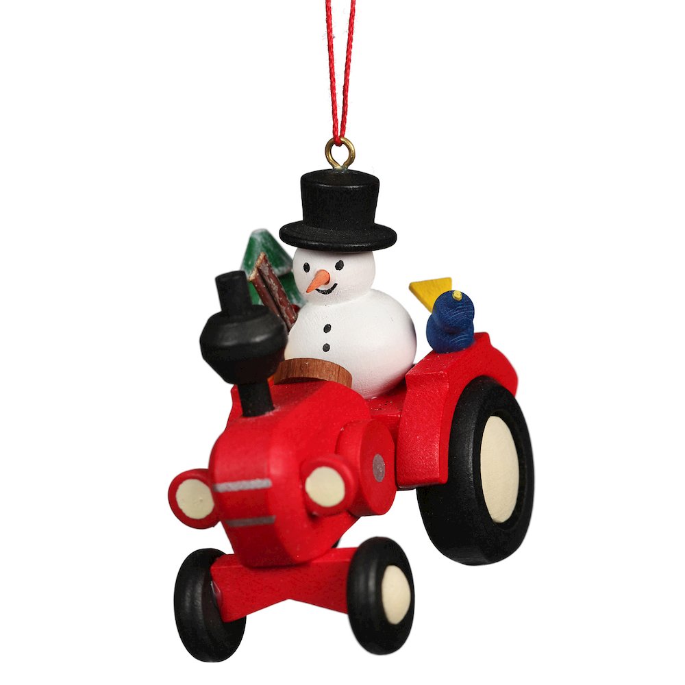 Ornament - Tractor With Snowman. Picture 1