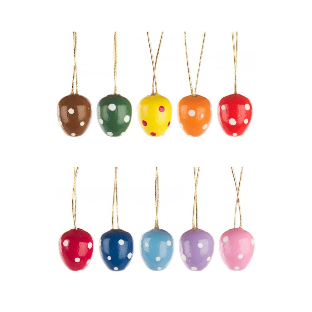 Easter Ornaments - Decorated Eggs (Set of 10) -. Picture 1