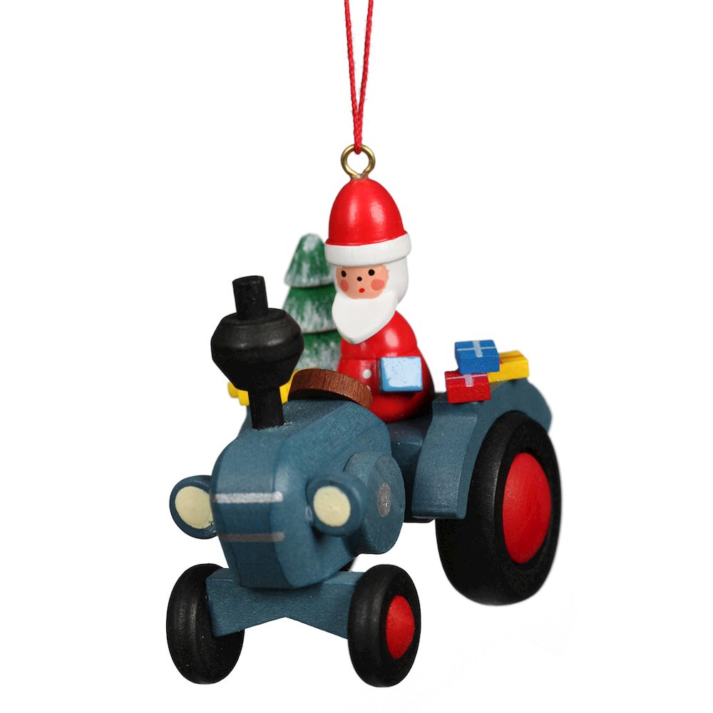 Ornament - Tractor With Santa. Picture 1