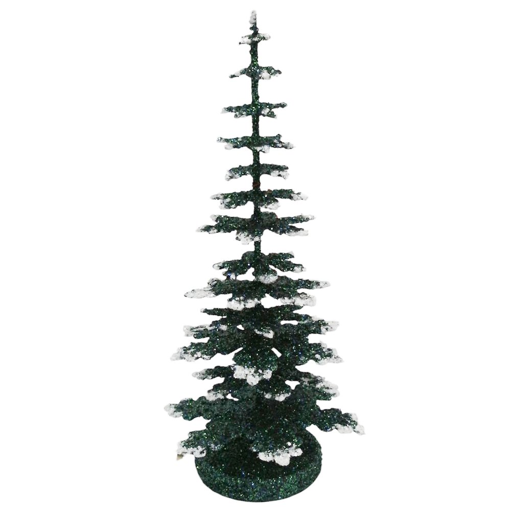 Paper Mache Tree - Green With Snow 20Cm. Picture 1