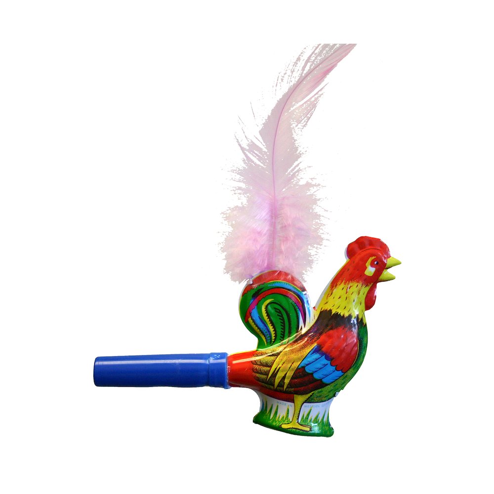 German Collectible Tin Toy - Rooster Horn. Picture 1