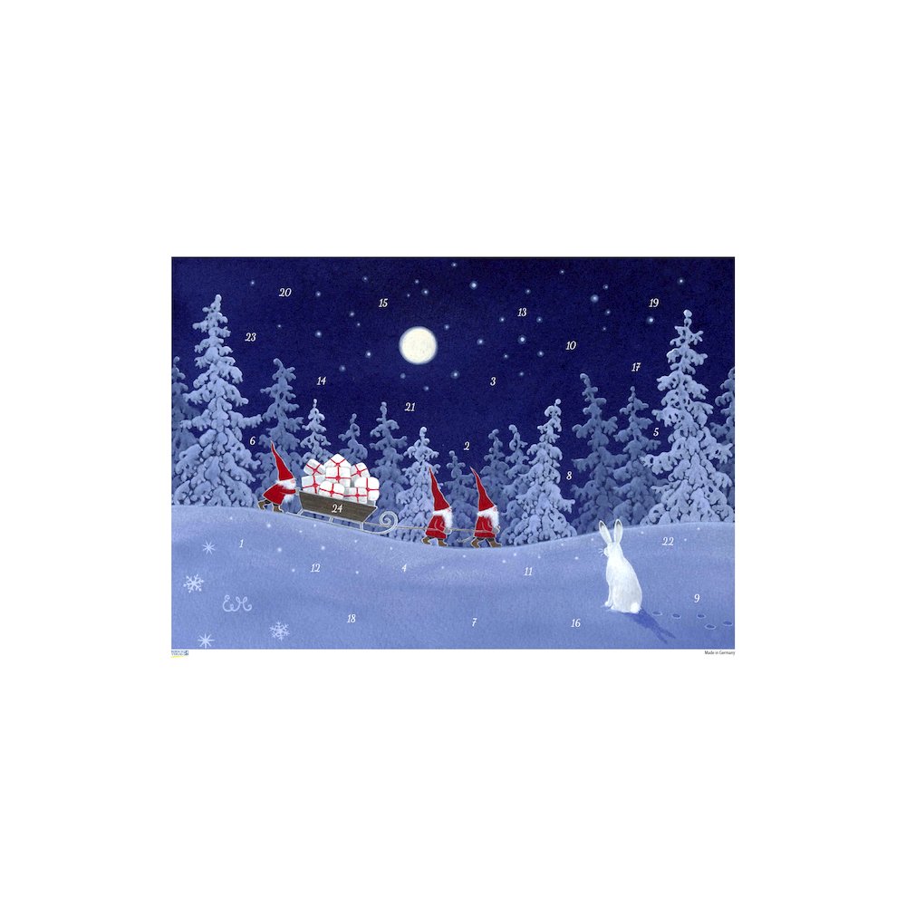 Advent - "Tomte" In Woods - 10.5"H X 12"W X 1"D. Picture 1