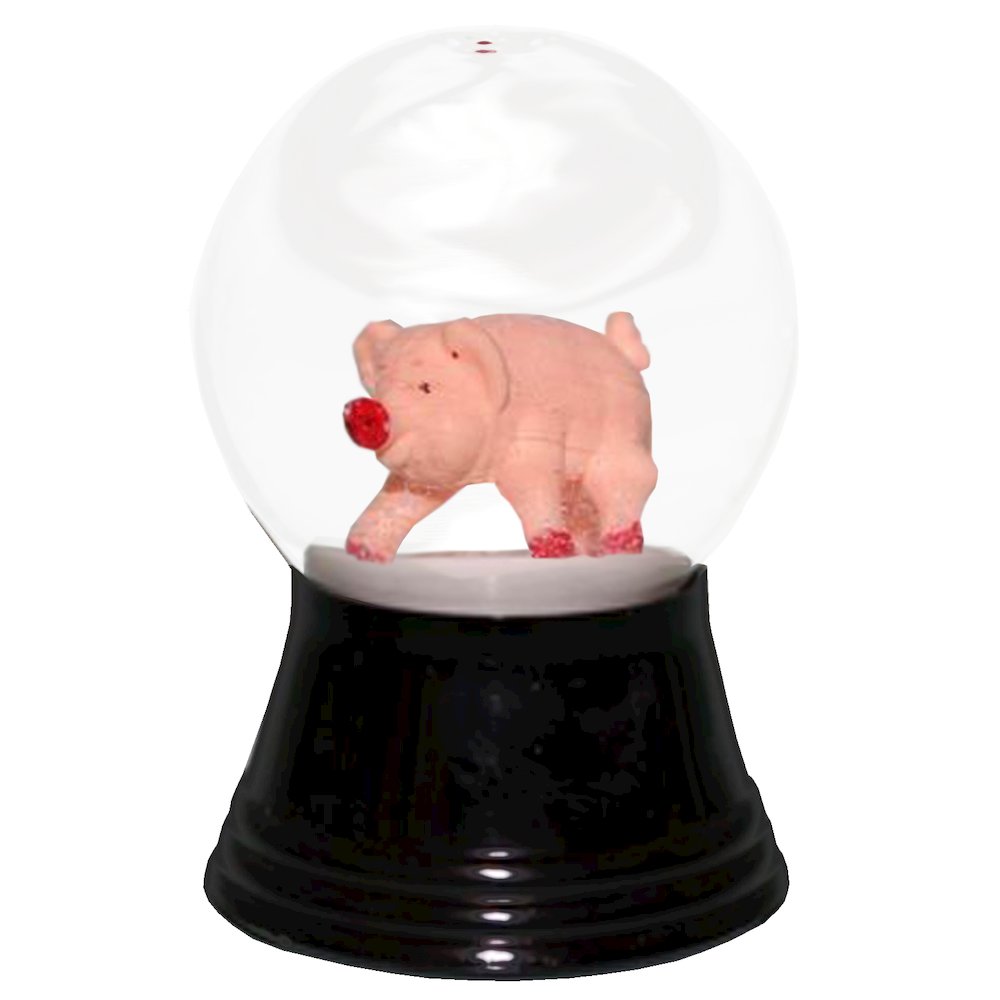 Snowglobe - Small Pig. Picture 1