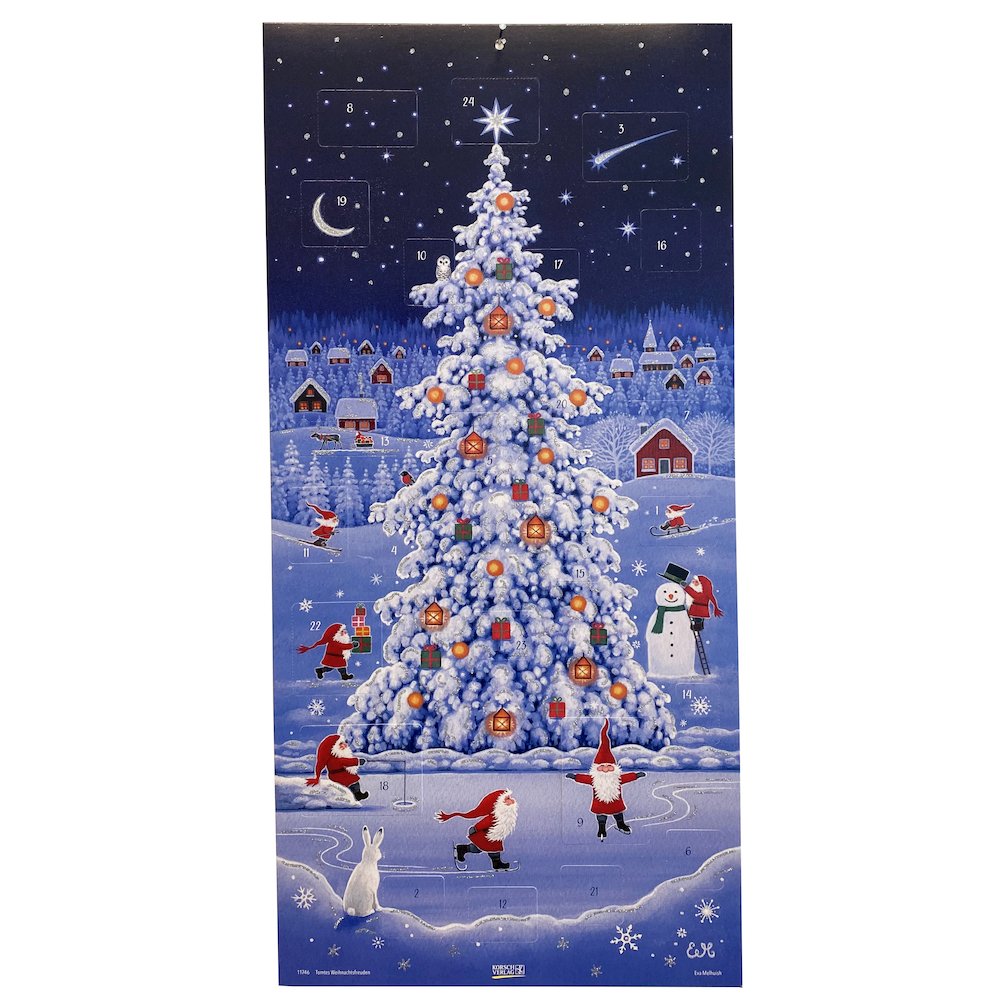 Advent Calendar - Tomtes Ice Skating. Picture 1