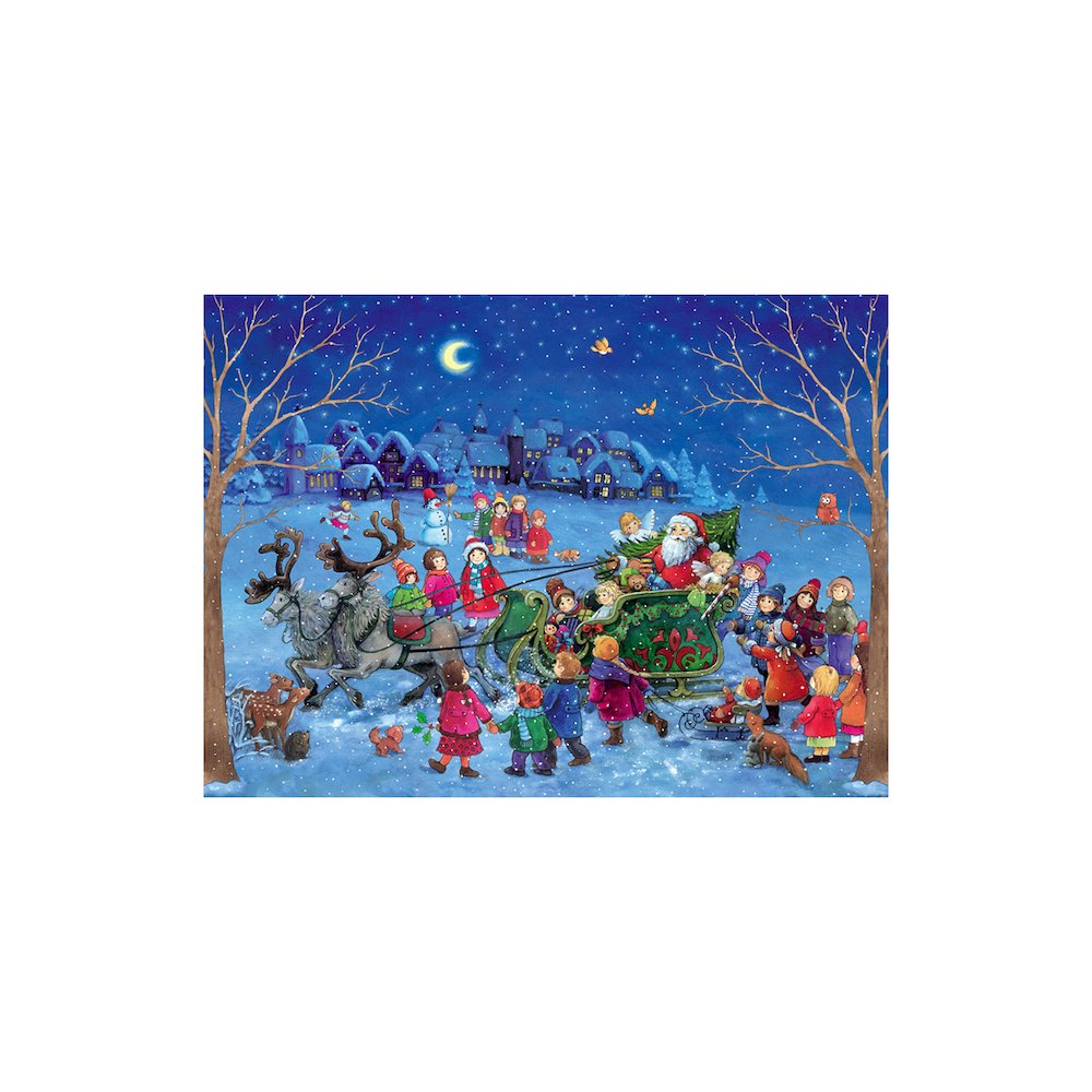 Advent - Santa With Sleigh. Picture 1