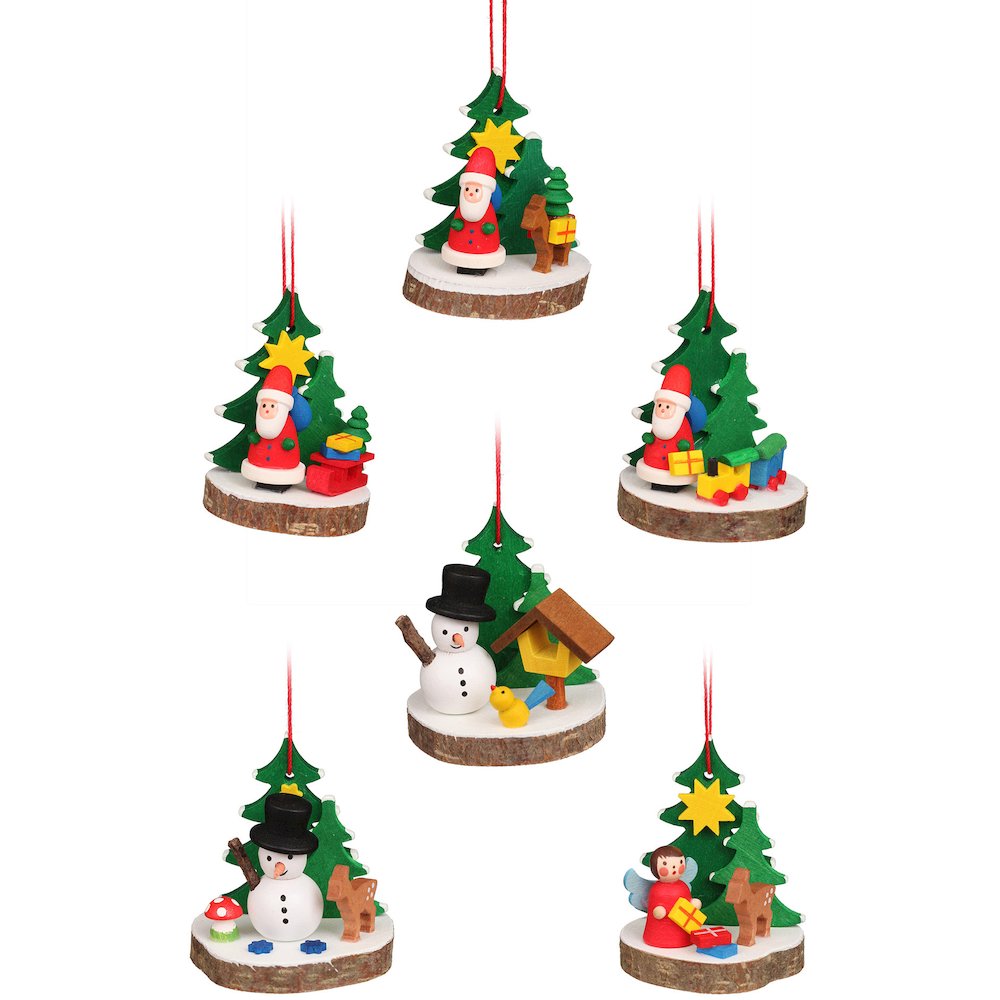 Ornament - Assorted Treeslice (Set 6). Picture 1
