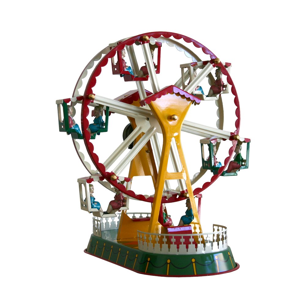 German Collectible Tin Toy - Ferris Wheel. Picture 1