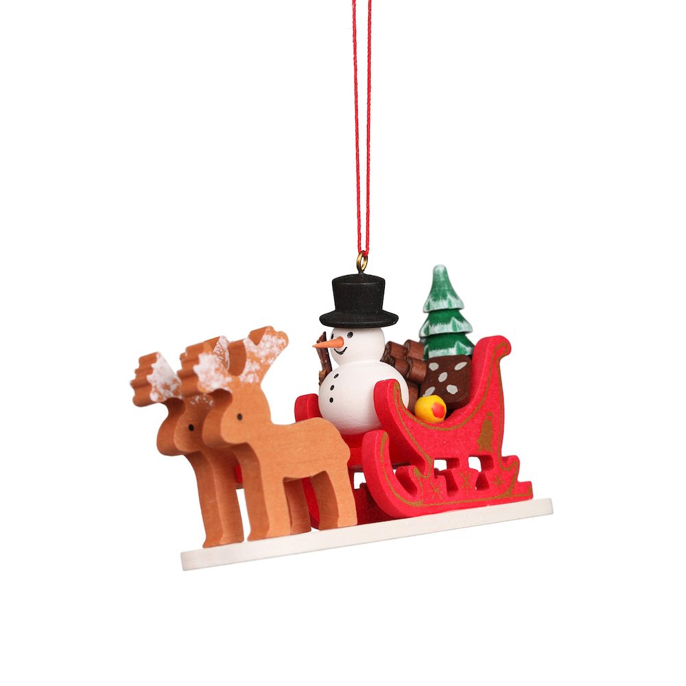 Ornament - Snowman Sled. Picture 1