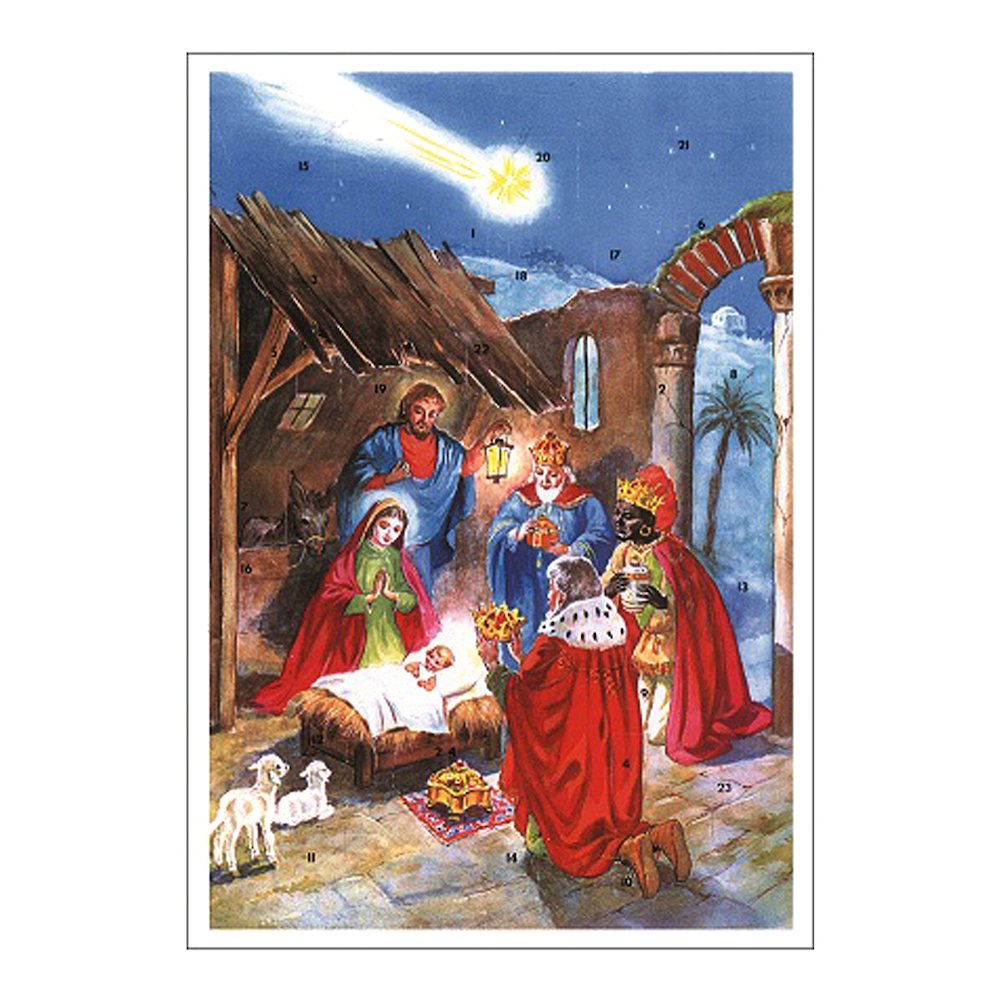 Advent - Nativity with shooTing star. Picture 1