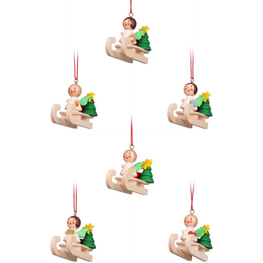 Ornament - Angel On Sleigh. Picture 1