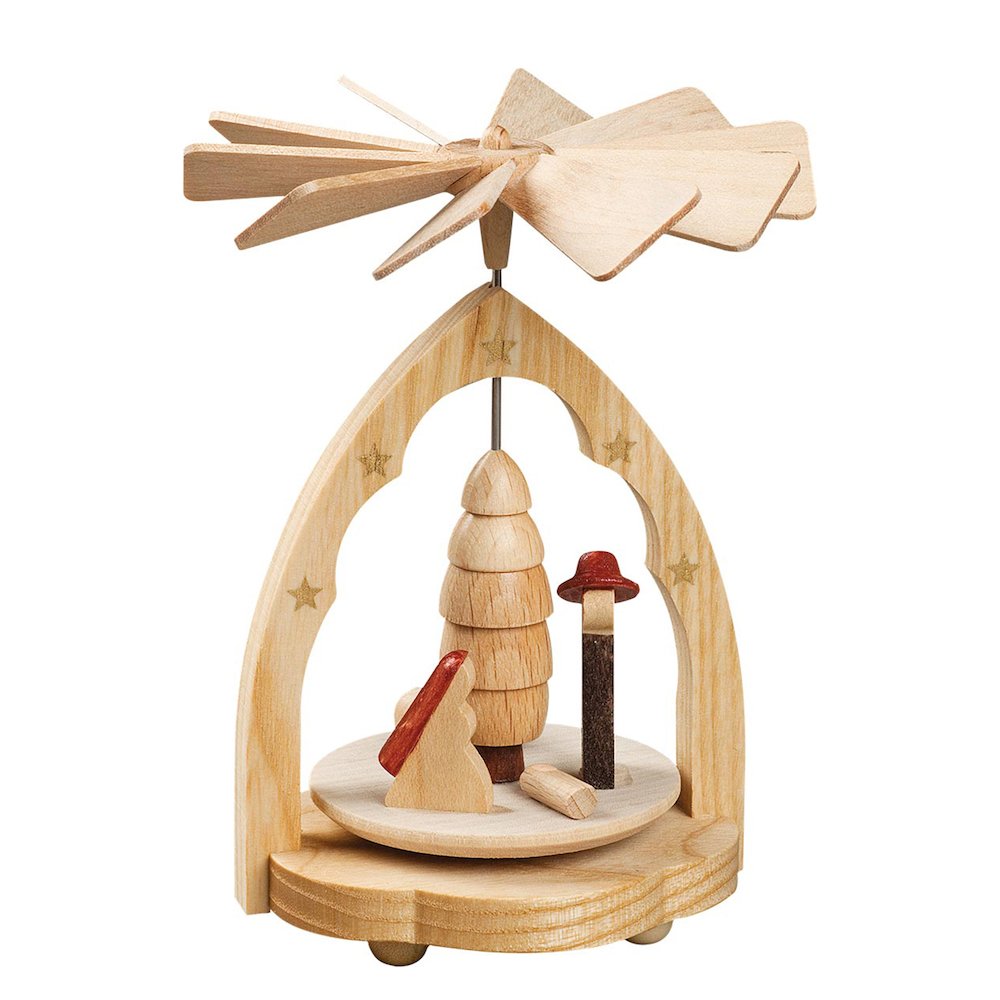 Mini Pyramid - Nativity " Natural Finish. Picture 1