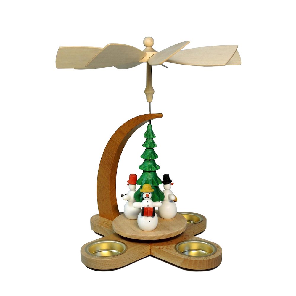 Pyramid - Snowmen Musicians -11"H X 8"W X 8"D. Picture 1
