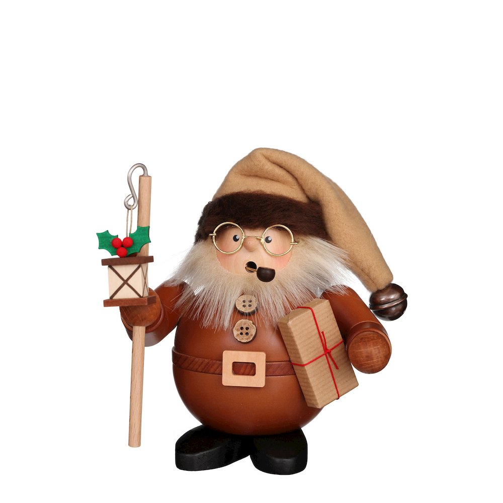 Incense Burner - Santa With Lantern (Natural). Picture 1
