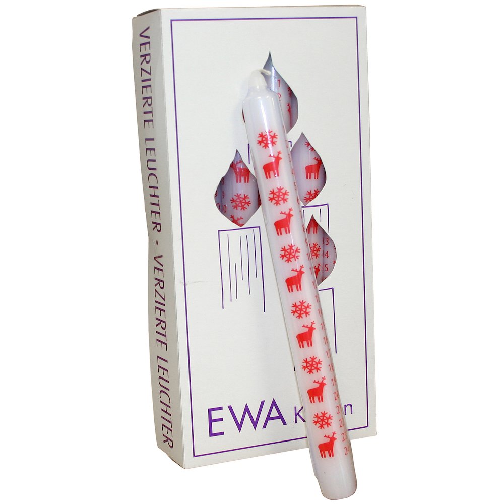 German Advent Candle - White. Picture 1
