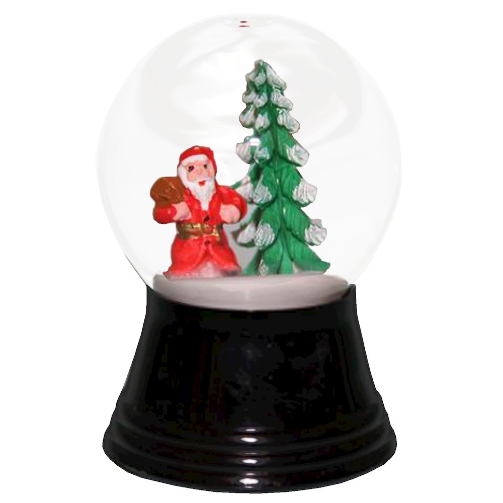 Snowglobe - Small Santa With Tree. Picture 1