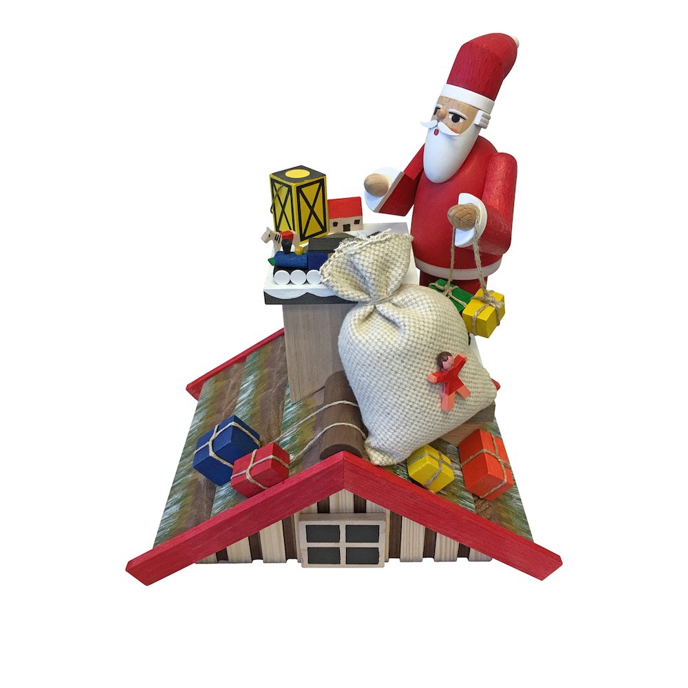Incense Burner - Santa On Roof - Presents. Picture 1