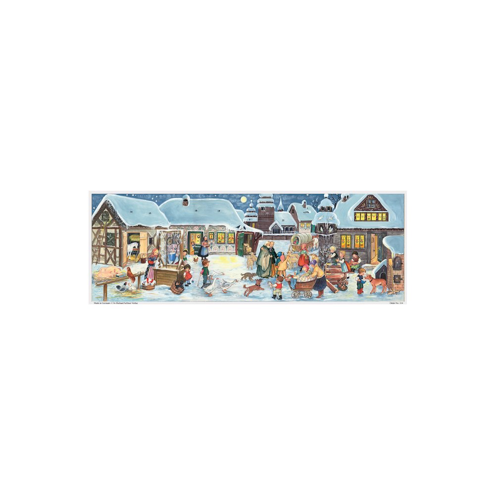 Advent - Country City Christmas Scene. Picture 1