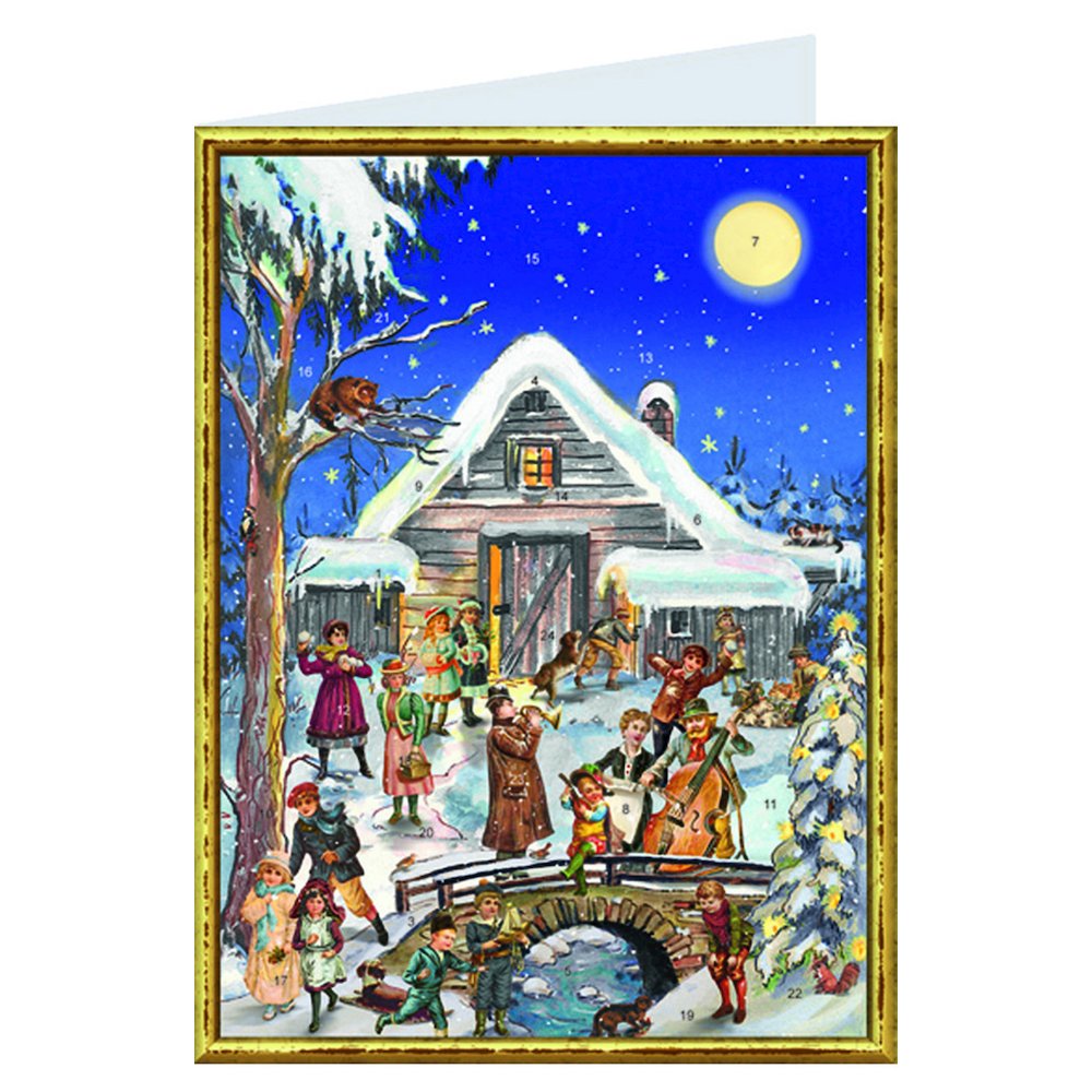 Postcard Advent - Christmas Musicians. Picture 1