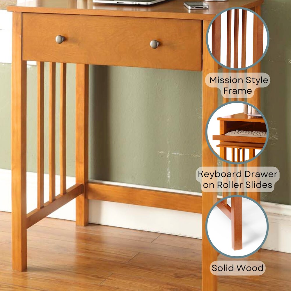 Designs2Go Mission Desk with Keyboard Drawer. Picture 4