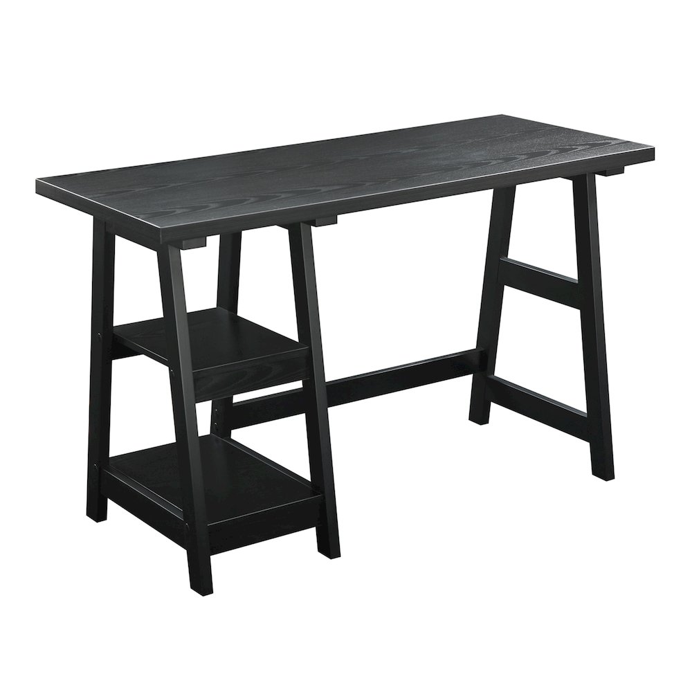 Designs2Go Trestle Desk with Shelves. Picture 1