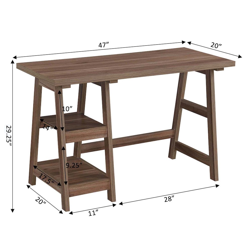 Designs2Go Trestle Desk with Shelves. Picture 4