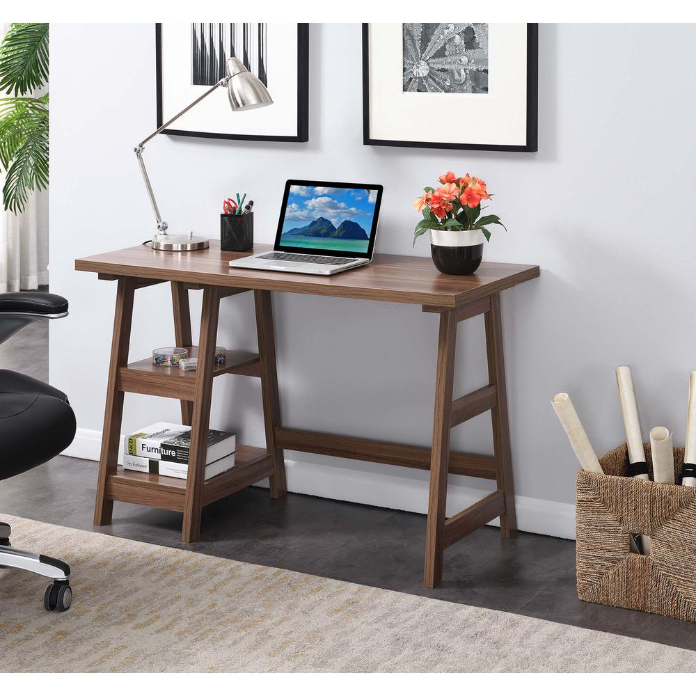 Designs2Go Trestle Desk with Shelves. Picture 3