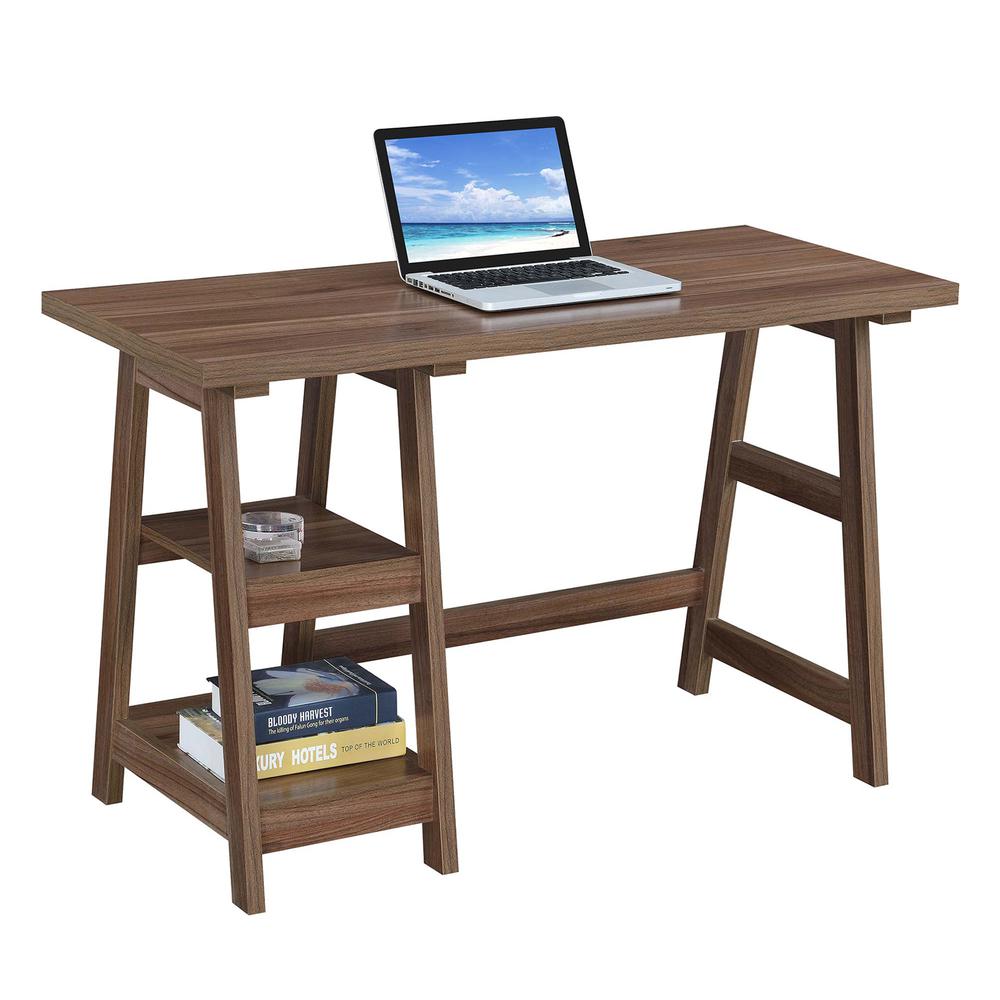 Designs2Go Trestle Desk with Shelves. Picture 2