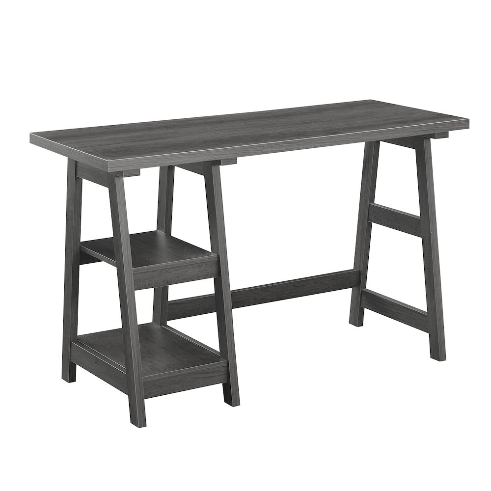 Designs2Go Trestle Desk with Shelves. Picture 1