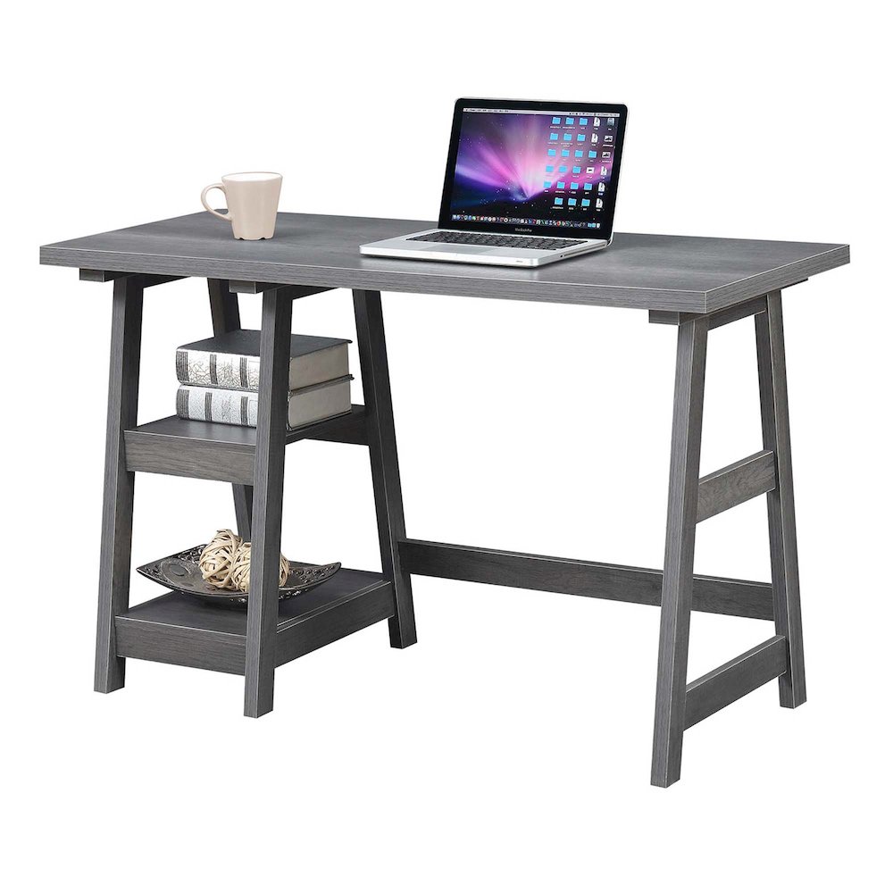 Designs2Go Trestle Desk with Shelves. Picture 3