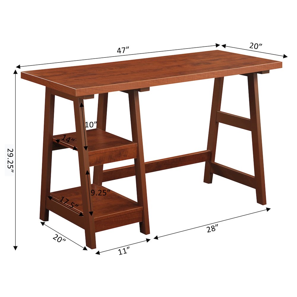 Designs2Go Trestle Desk with Shelves. Picture 4