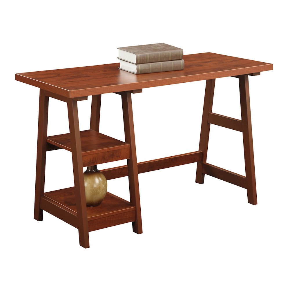 Designs2Go Trestle Desk with Shelves. Picture 3