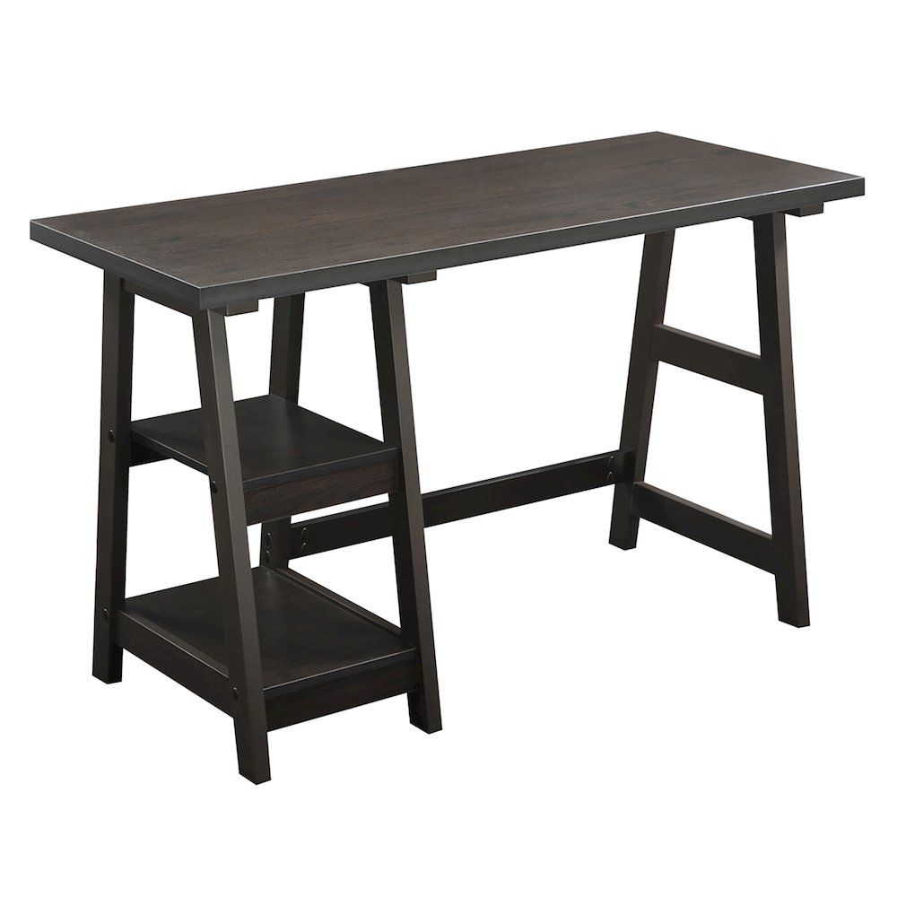 Designs2Go Trestle Desk with Shelves. Picture 1