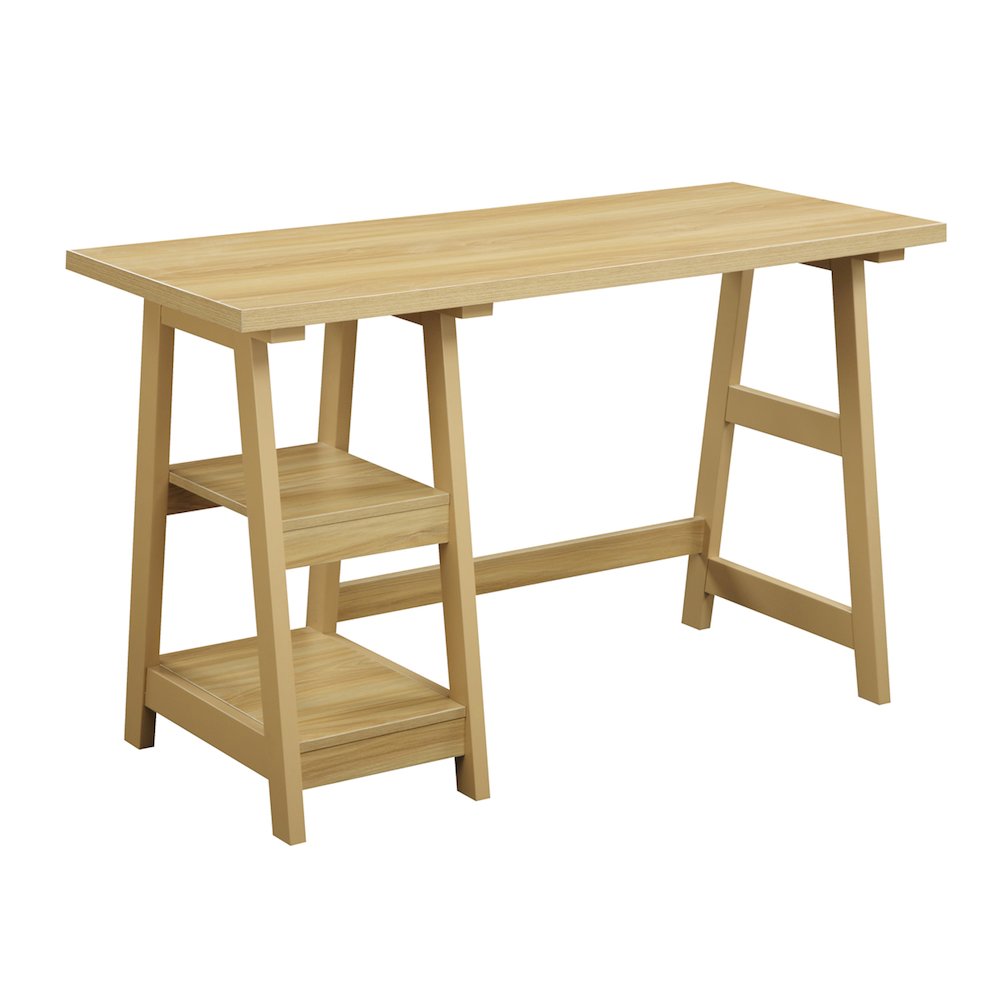 Designs2Go Trestle Desk with Shelves. Picture 1