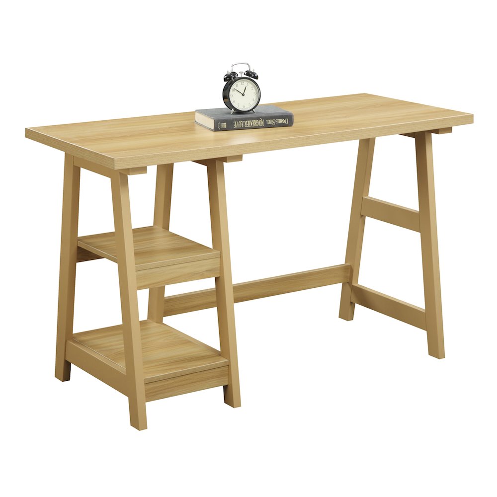Designs2Go Trestle Desk with Shelves. Picture 3