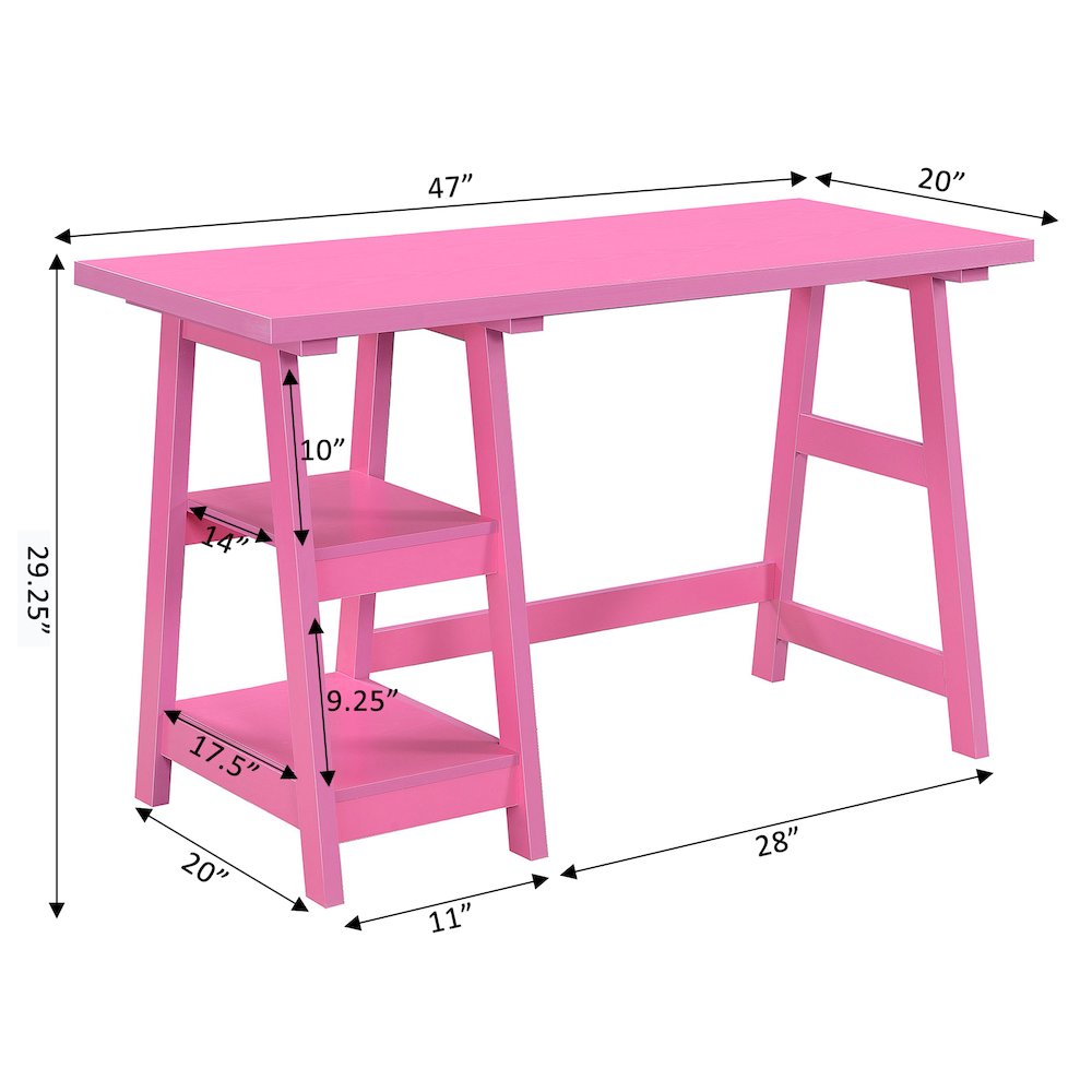 Designs2Go Trestle Desk with Shelves. Picture 6