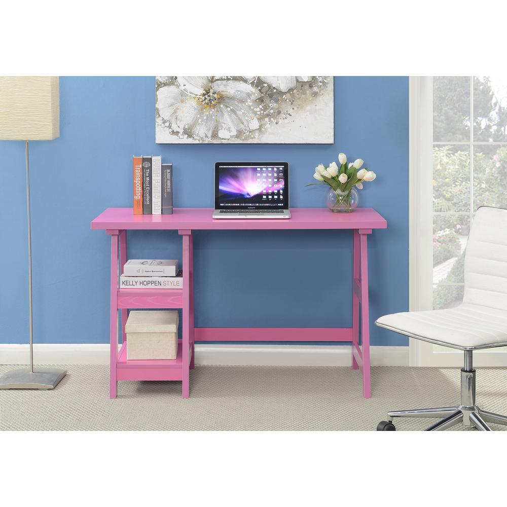 Designs2Go Trestle Desk with Shelves. Picture 3