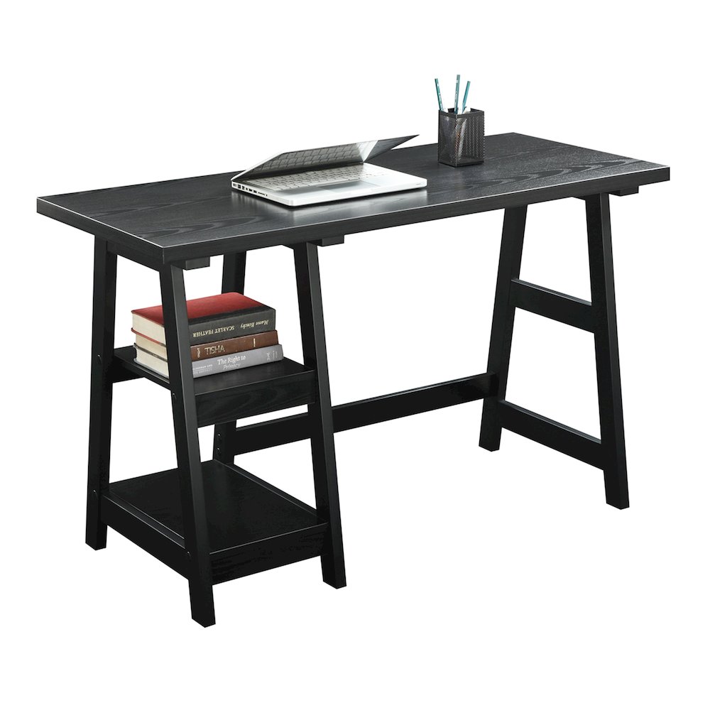 Designs2Go Trestle Desk with Shelves. Picture 3