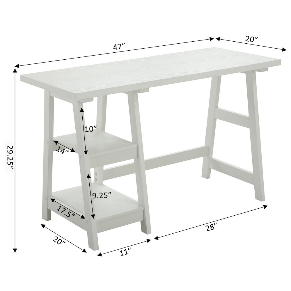 Designs2Go Trestle Desk with Shelves. Picture 4