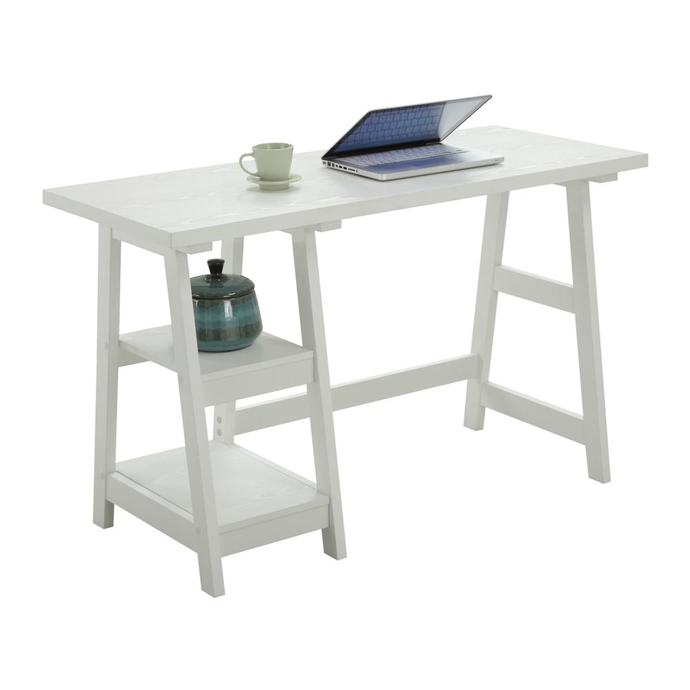 Designs2Go Trestle Desk with Shelves. Picture 2