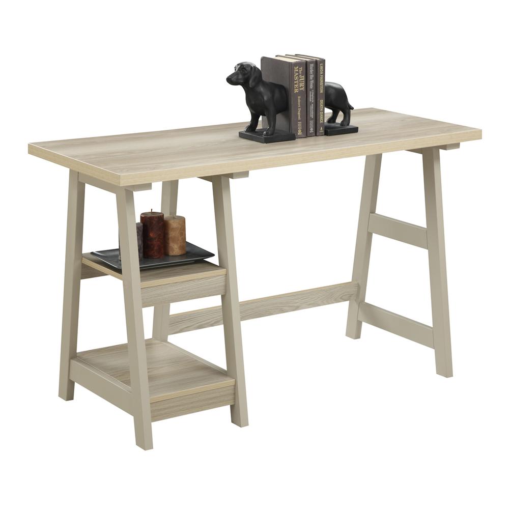 Designs2Go Trestle Desk with Shelves. Picture 1