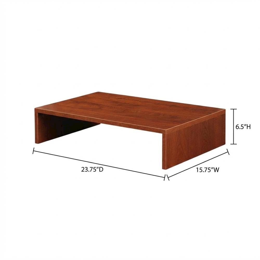 Cherry TV/Monitor Riser for Small Screens up to 26 Inches with Melamine Veneer. Picture 7