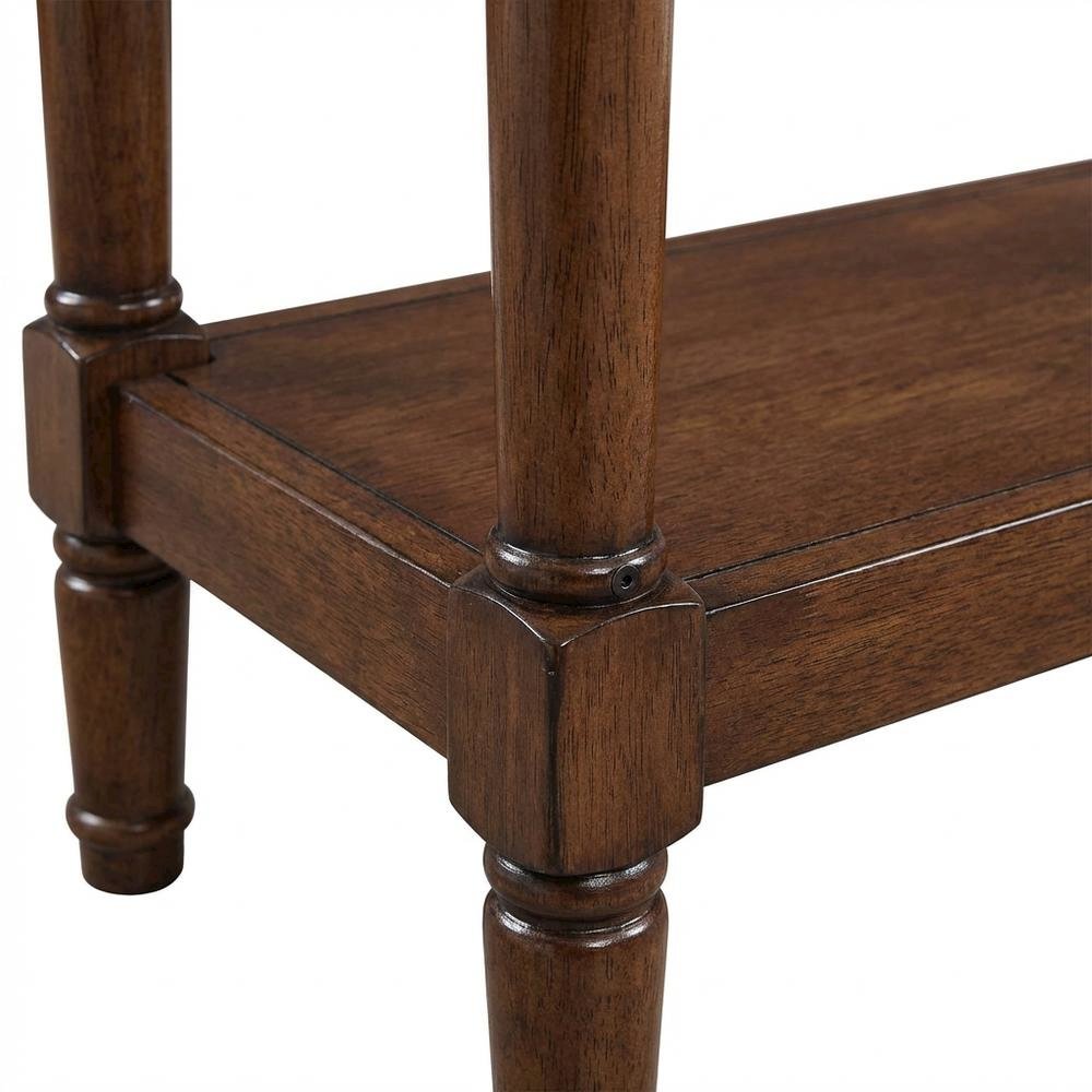 Brown Hall Table, MDF Dark Oak Finish, Slim Entryway Console. Picture 5
