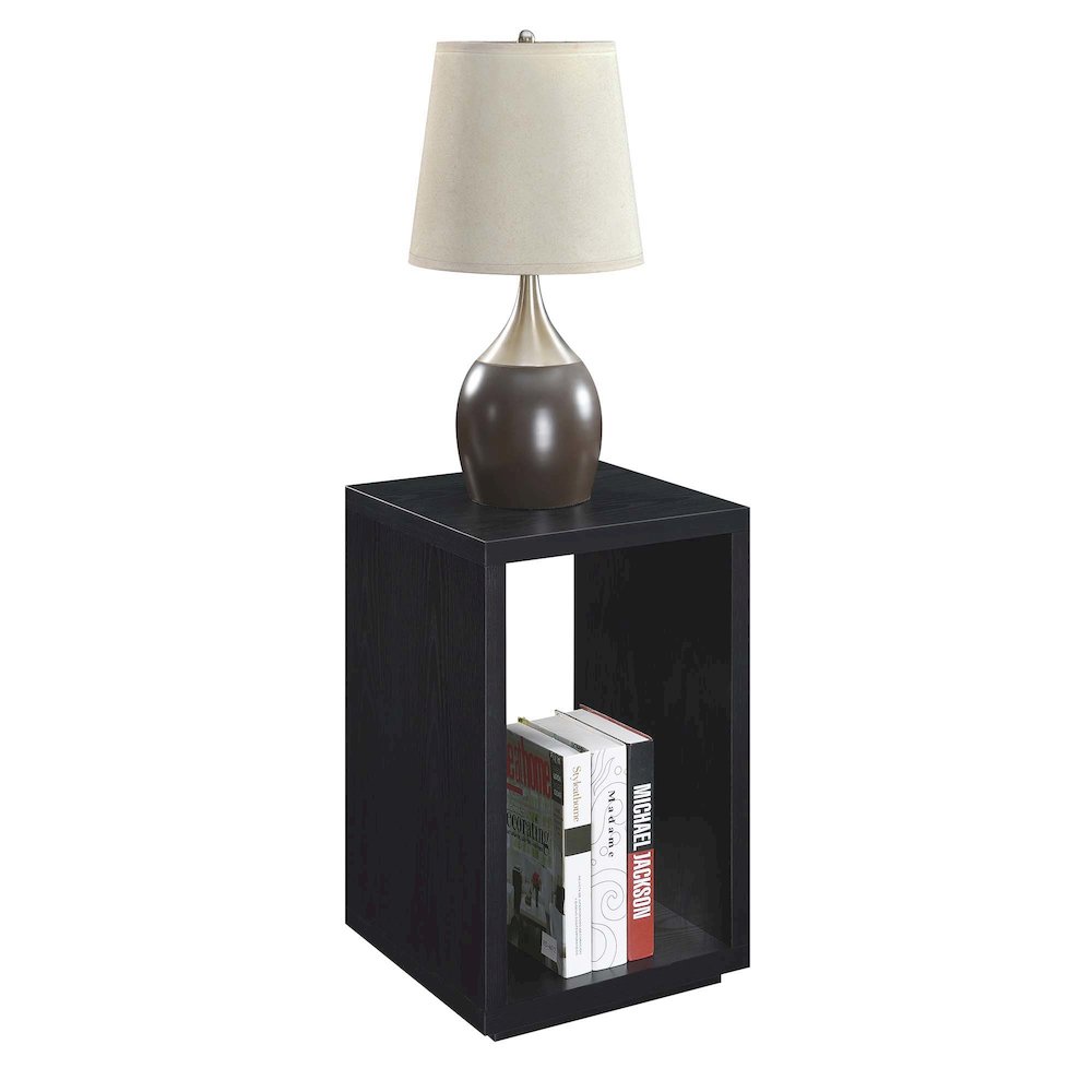 Northfield Admiral End Table with Shelf, Black. Picture 3