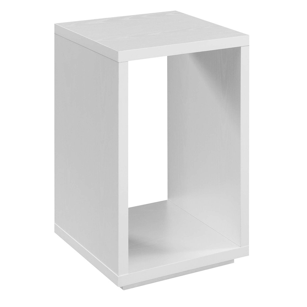 Northfield Admiral End Table with Shelf, White. Picture 1