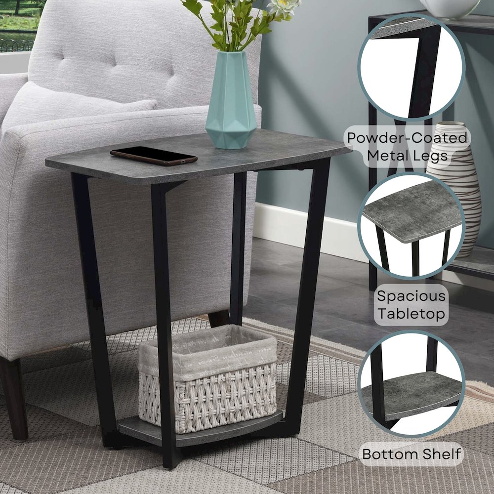 Graystone End Table with Shelf. Picture 4