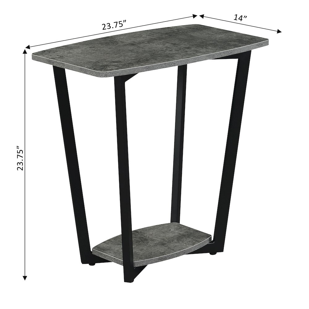 Graystone End Table with Shelf. Picture 5