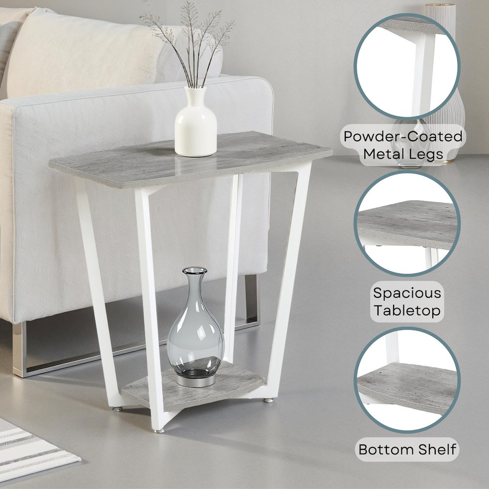 Graystone End Table with Shelf. Picture 4